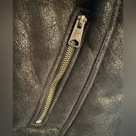 Soya & Kyo Black Faux Shearling Moto Jacket - Size XS - Picture 6 of 9